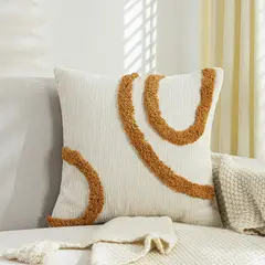 BLWOENS - Cojín Decorativo 45x45 cm Crudo Suave