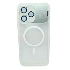 GENERICO - Carcasa Magnética con protector camara para iPhone 16 Pro Max blanca