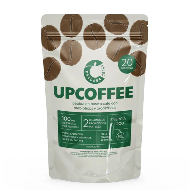 CASCARA FOODS - Cascara Foods Up Coffee Cafe Probioticos Y Vitaminas 240 Gr