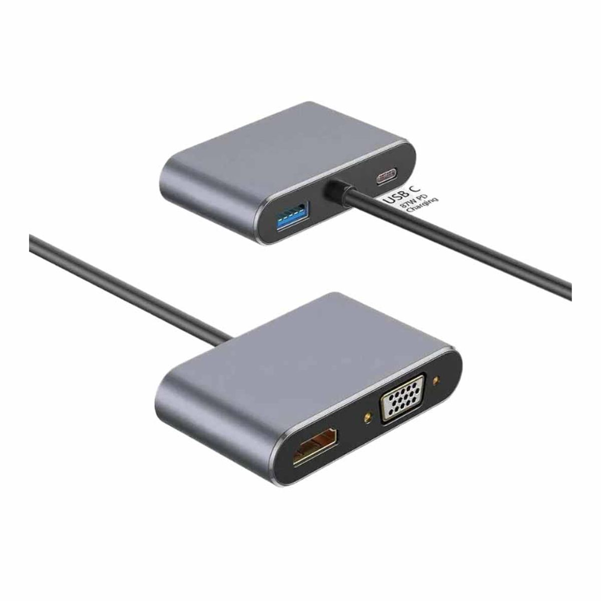 EON - Hub Adaptador USB Tipo C VGA Hdmi 4k Usb30