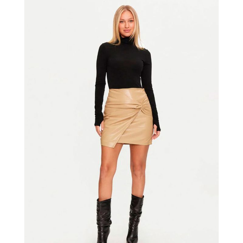 GUESS - Falda Laure Mini Draped Skirt Camel Guess