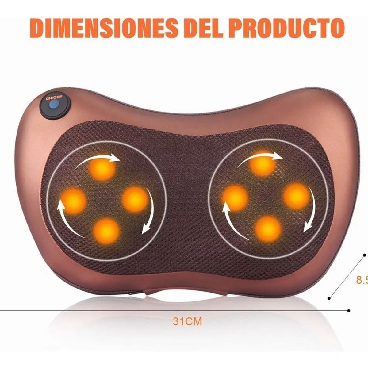 MOVI - Cojin Masajeador para el Auto y Casa relajate en cualquier lugar