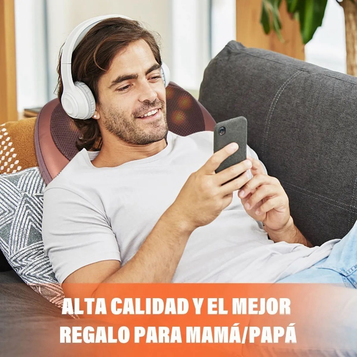 MOVI - Cojin Masajeador para el Auto y Casa relajate en cualquier lugar