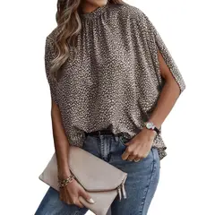BLWOENS - Polera manga corta para mujeres - Beige_.