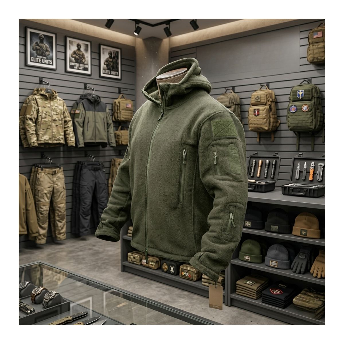 EKOL TACTICA MILITAR - Polar Chaqueta Polerón Micropolar Táctico Invierno
