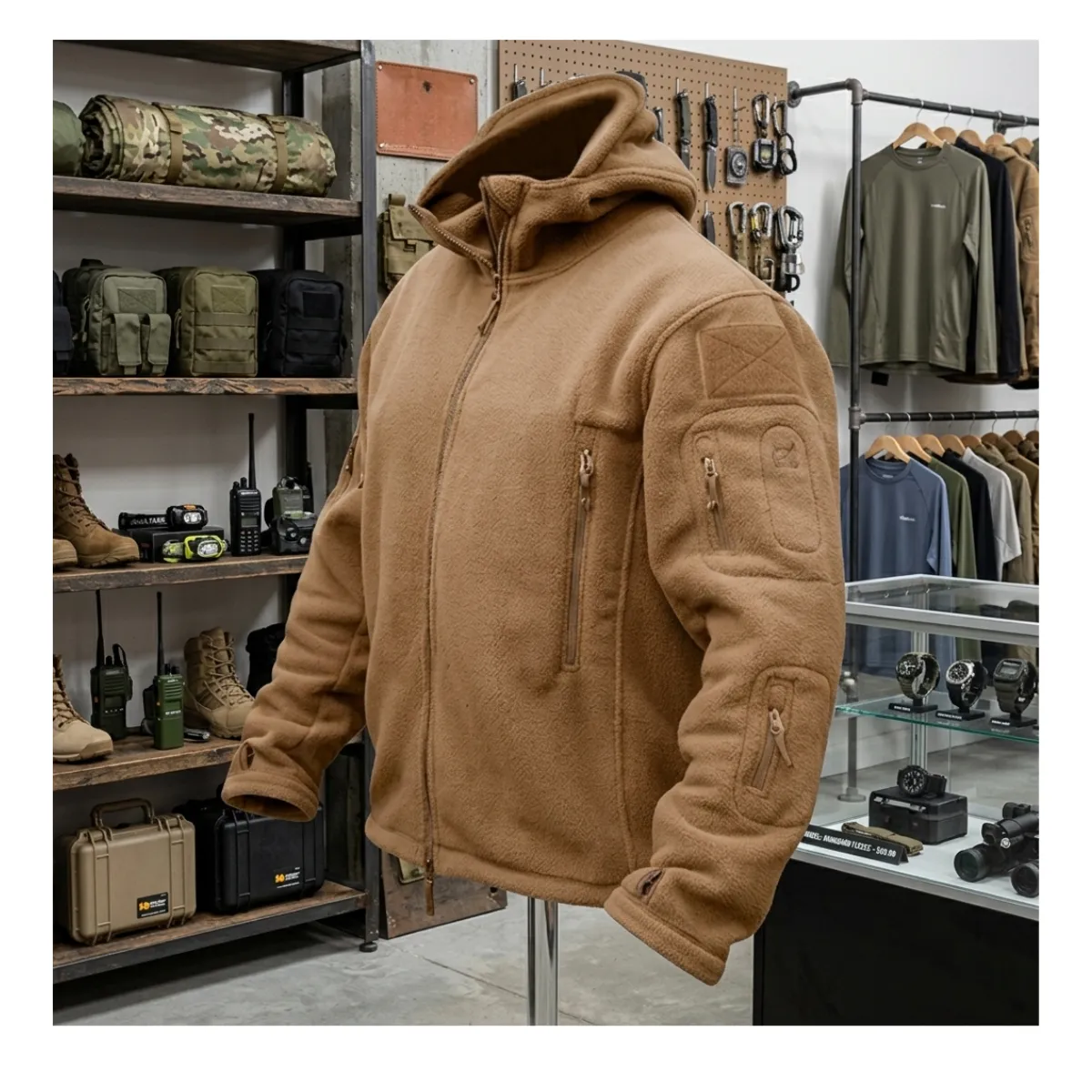 EKOL TACTICA MILITAR - Polar Chaqueta Polerón Micropolar Táctico Invierno