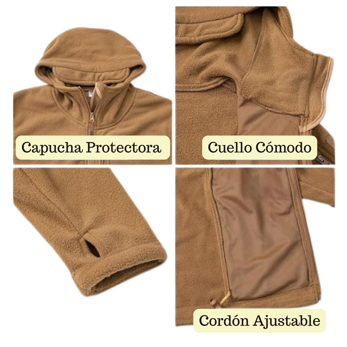 EKOL TACTICA MILITAR - Polar Chaqueta Polerón Micropolar Táctico Invierno