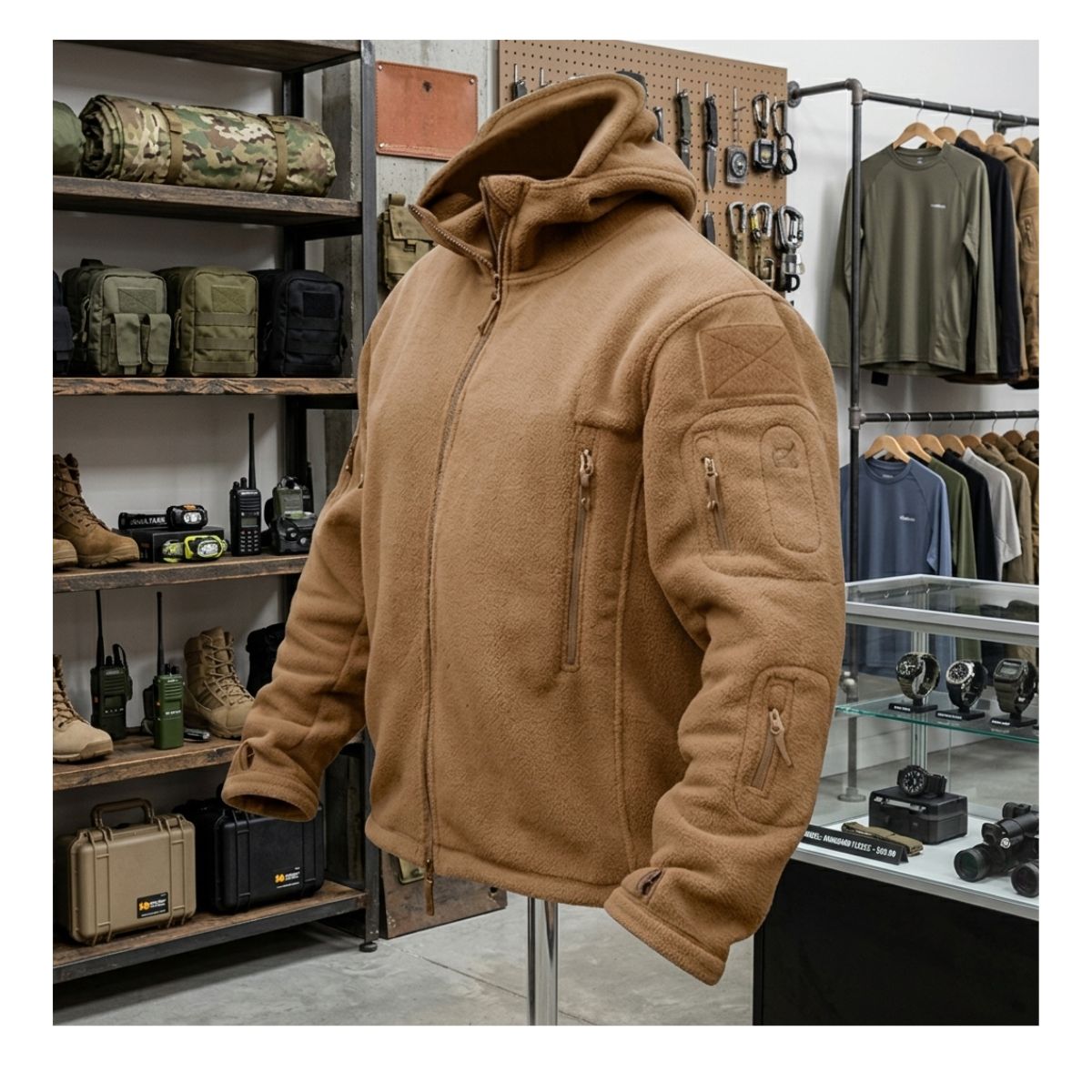EKOL TACTICA MILITAR - Polar Chaqueta Polerón Micropolar Táctico Invierno
