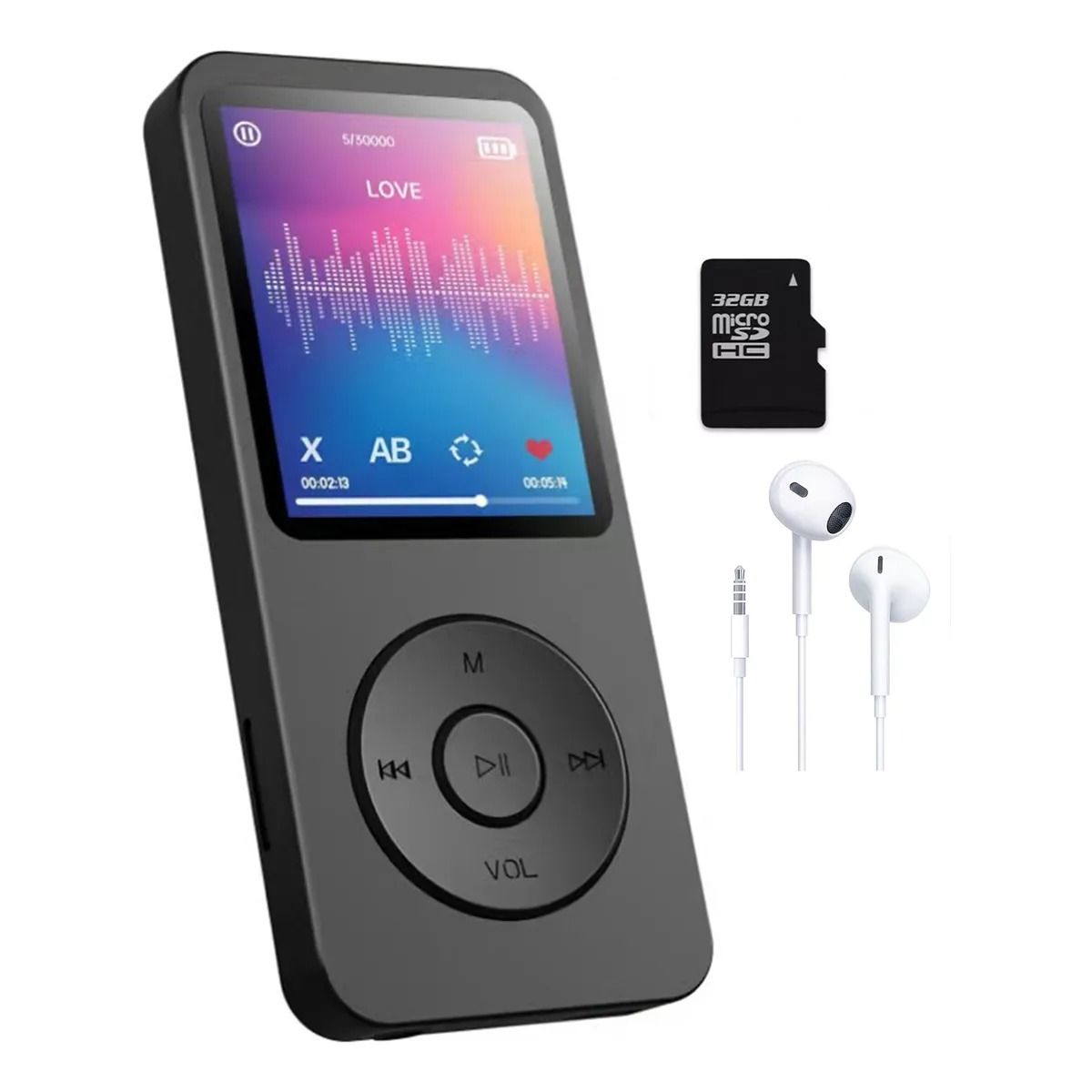 GIOIO - Reproductor Música Digital Mp3 Mp4 Con Bluetooth Fm 32gb