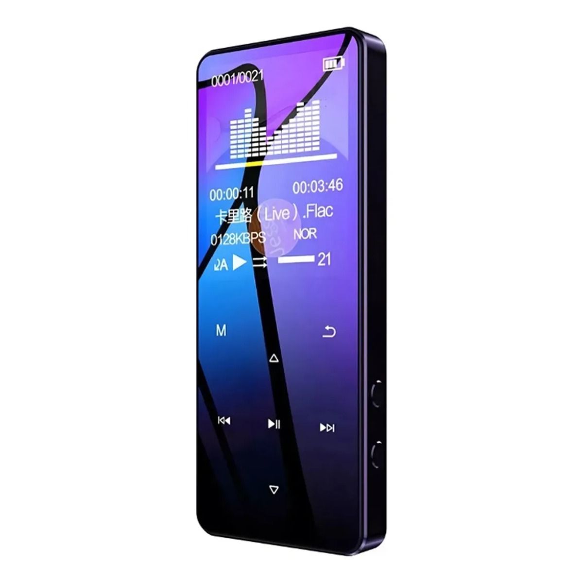 GIOIO - Reproductor Musical Mp3 Mp4 Portátil Con Bluetooth Color Negro