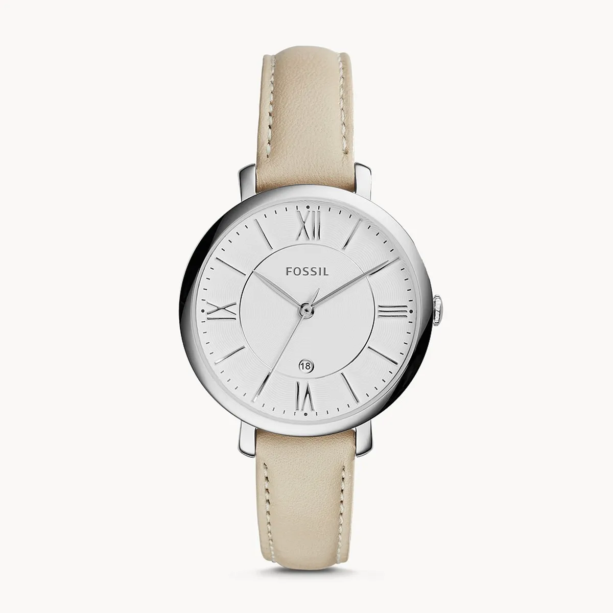 FOSSIL - Reloj Fossil Jacqueline ES3793 Beige De Cuero Piel Para Mujer.