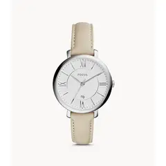 FOSSIL - Reloj Jacqueline ES3793 Beige De Cuero Piel Para Mujer.