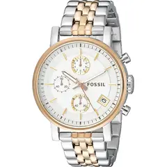 FOSSIL - Reloj Boyfriend ES3840 Plateado Dorado De Acero inox. P Mujer.