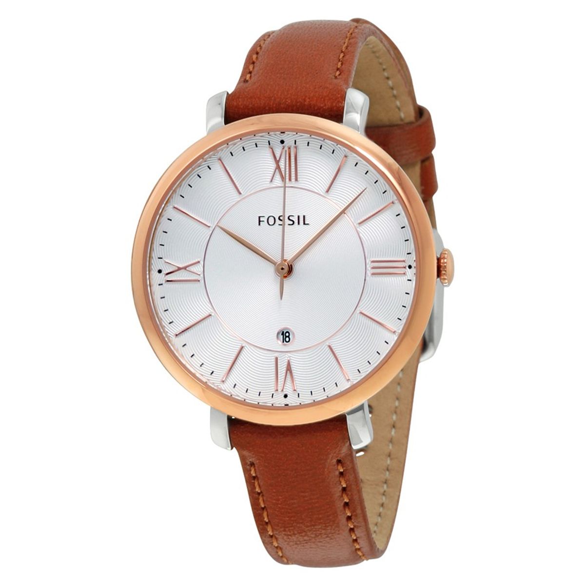 FOSSIL - Reloj Fossil Jacqueline ES3842 Marrón De Cuero Piel Para Mujer.