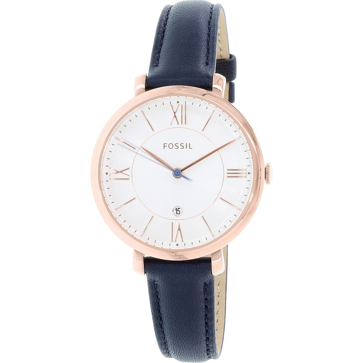 FOSSIL - Reloj Fossil Jacqueline ES3843 Azul De Cuero Piel Para Mujer.