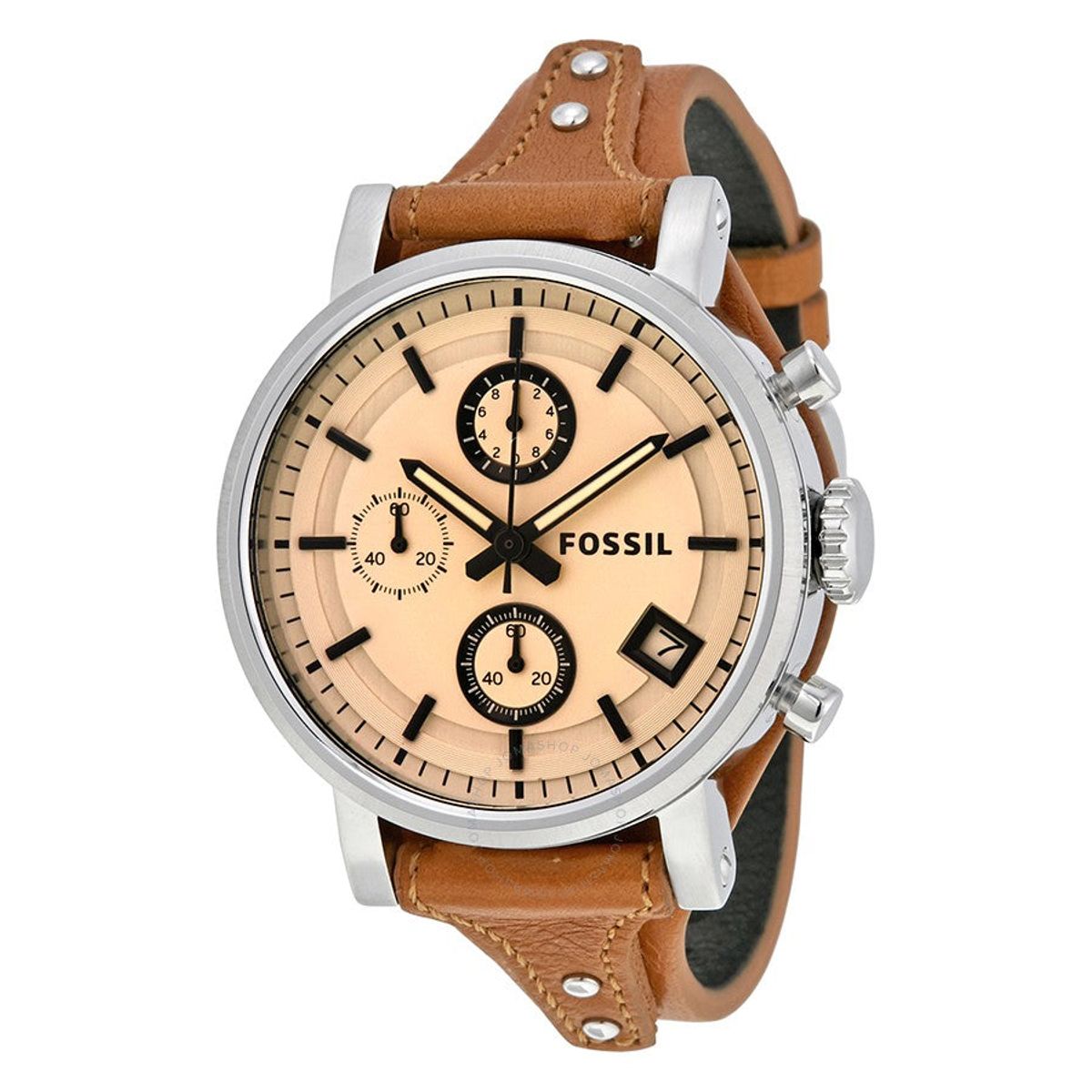 FOSSIL - Reloj Fossil Boyfriend ES4046 Marrón De Cuero Piel Para Mujer.