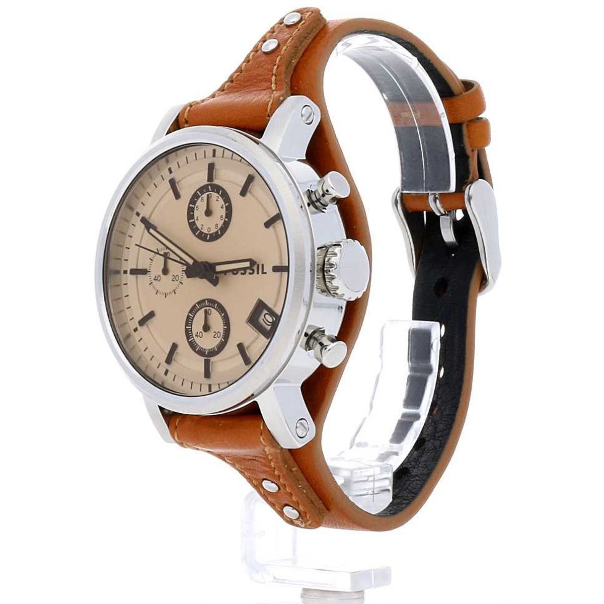 FOSSIL - Reloj Fossil Boyfriend ES4046 Marrón De Cuero Piel Para Mujer.