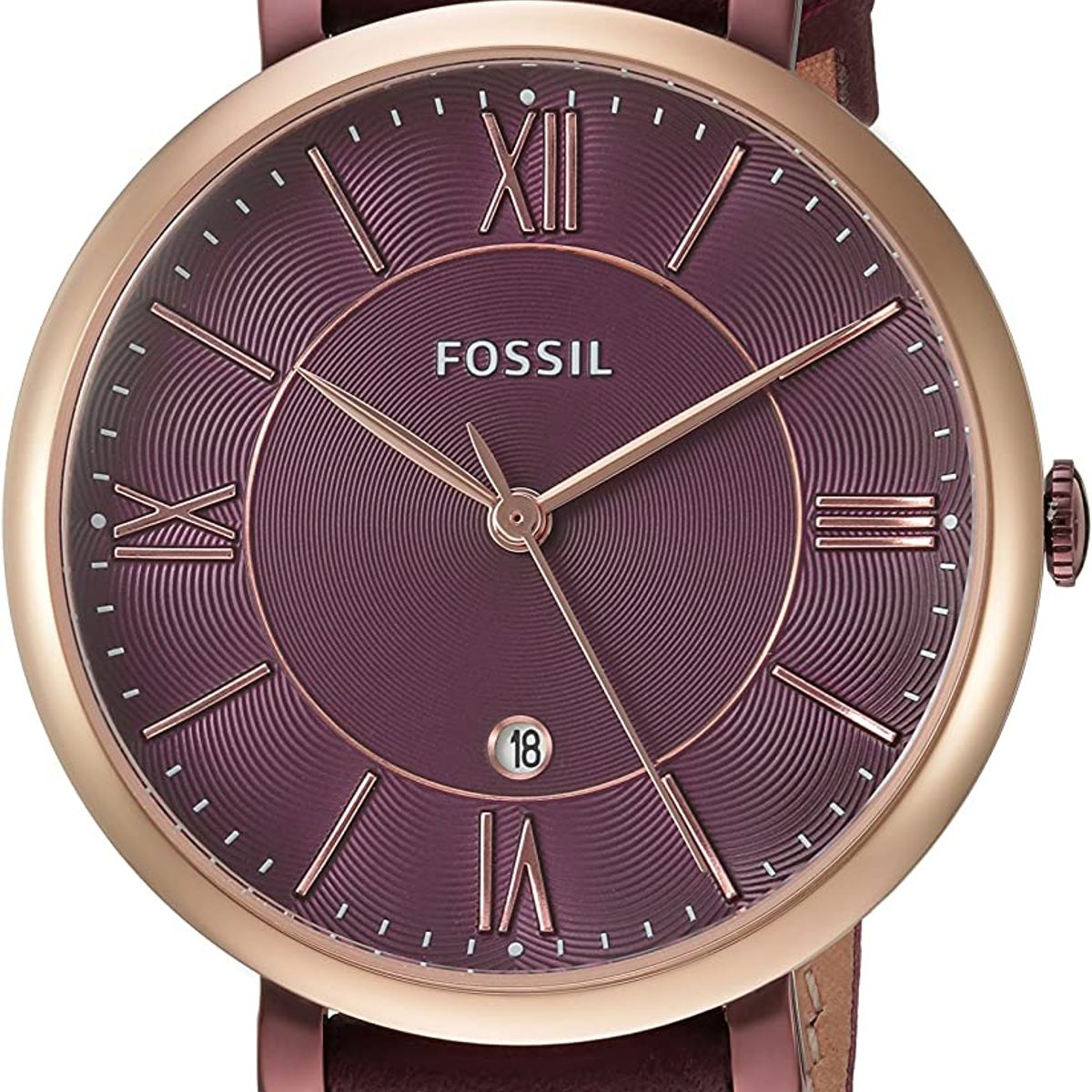 FOSSIL - Reloj Fossil Jacqueline ES4099 Tinto De Cuero Piel Para Mujer.