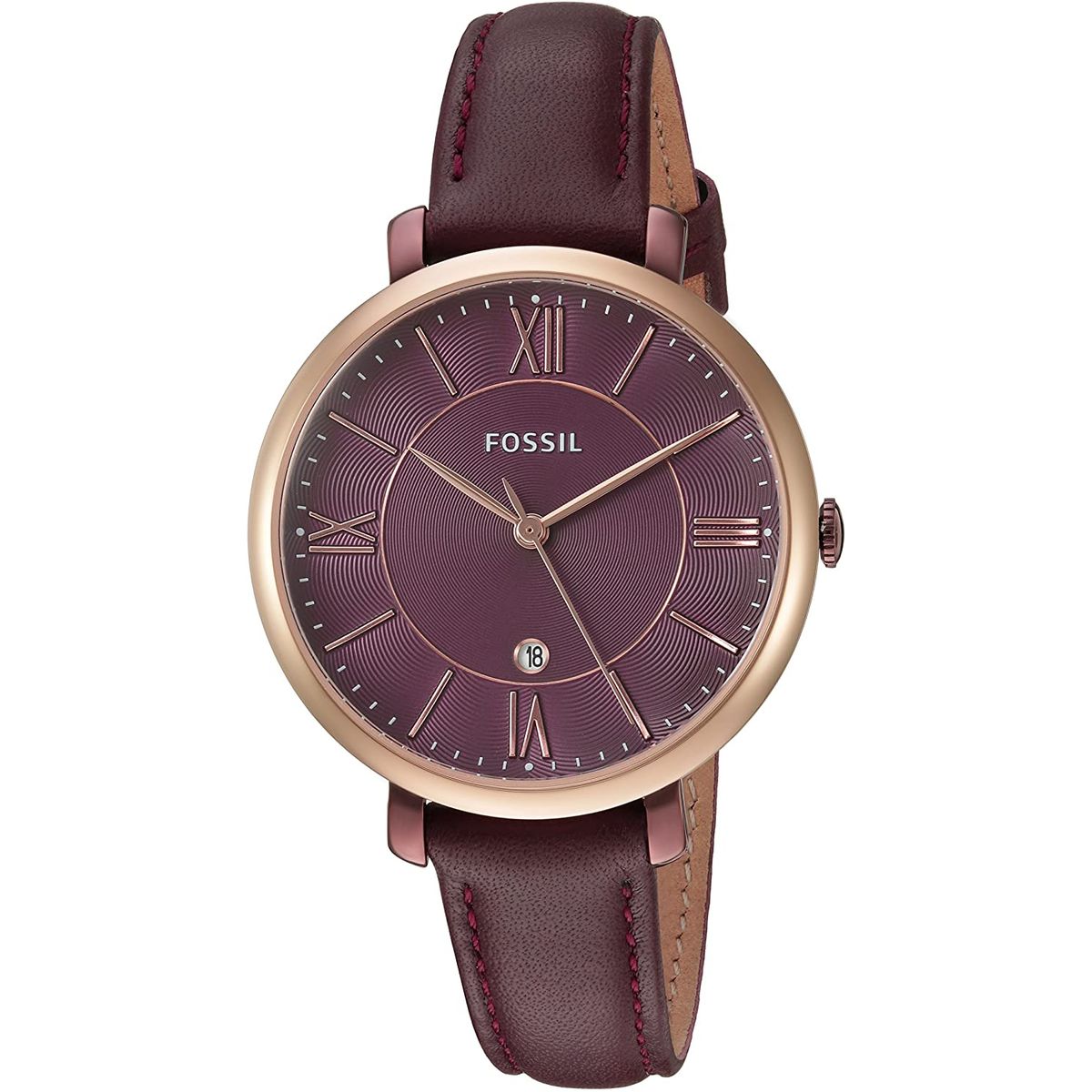 FOSSIL - Reloj Fossil Jacqueline ES4099 Tinto De Cuero Piel Para Mujer.