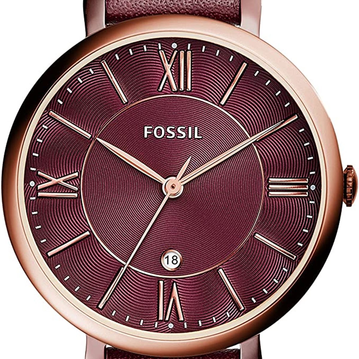 FOSSIL - Reloj Fossil Jacqueline ES4099 Tinto De Cuero Piel Para Mujer.