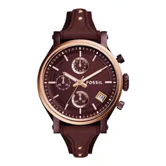 FOSSIL - Reloj Boyfriend ES4114 Rojo De Cuero Piel Para Mujer.