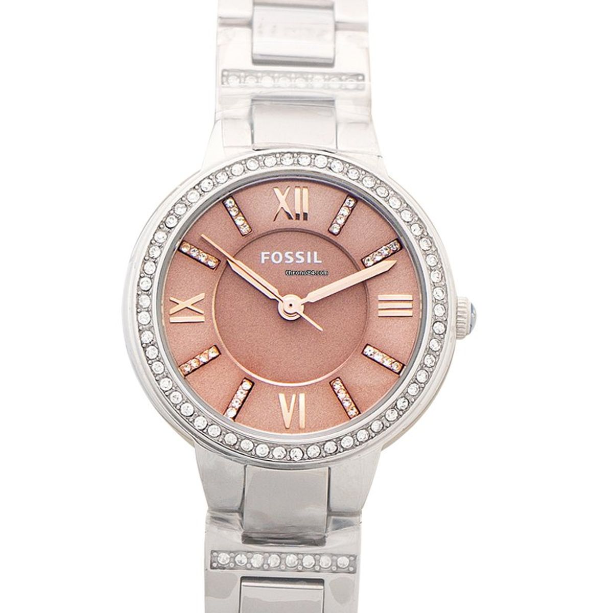 FOSSIL - Reloj Fossil Virginia ES4147 Plateado De Acero inoxidable Para Mujer.