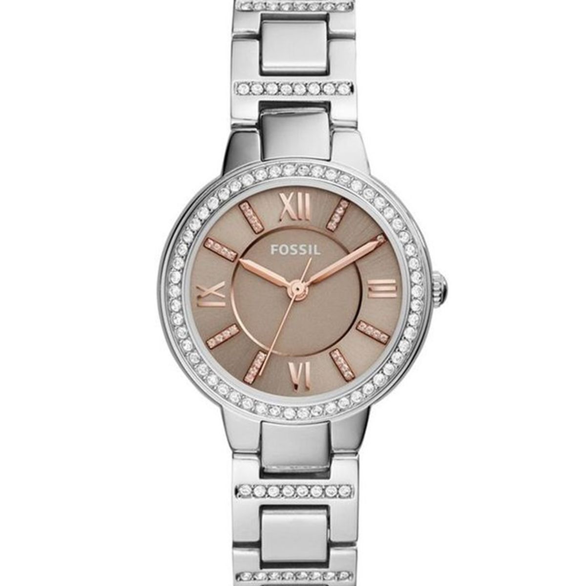 FOSSIL - Reloj Fossil Virginia ES4147 Plateado De Acero inoxidable Para Mujer.