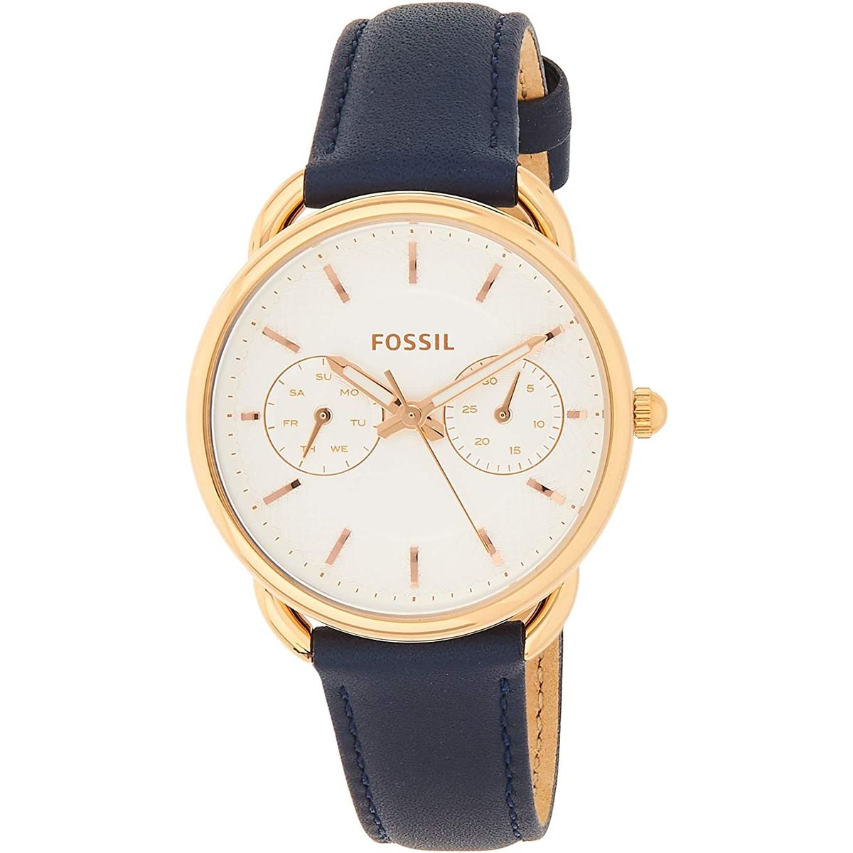 FOSSIL - Reloj Fossil Tailor ES4260 Azul De Cuero Piel Para Mujer.