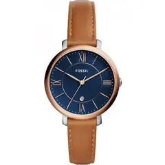 FOSSIL - Reloj Jacqueline ES4274 Marrón De Cuero Piel Para Mujer.