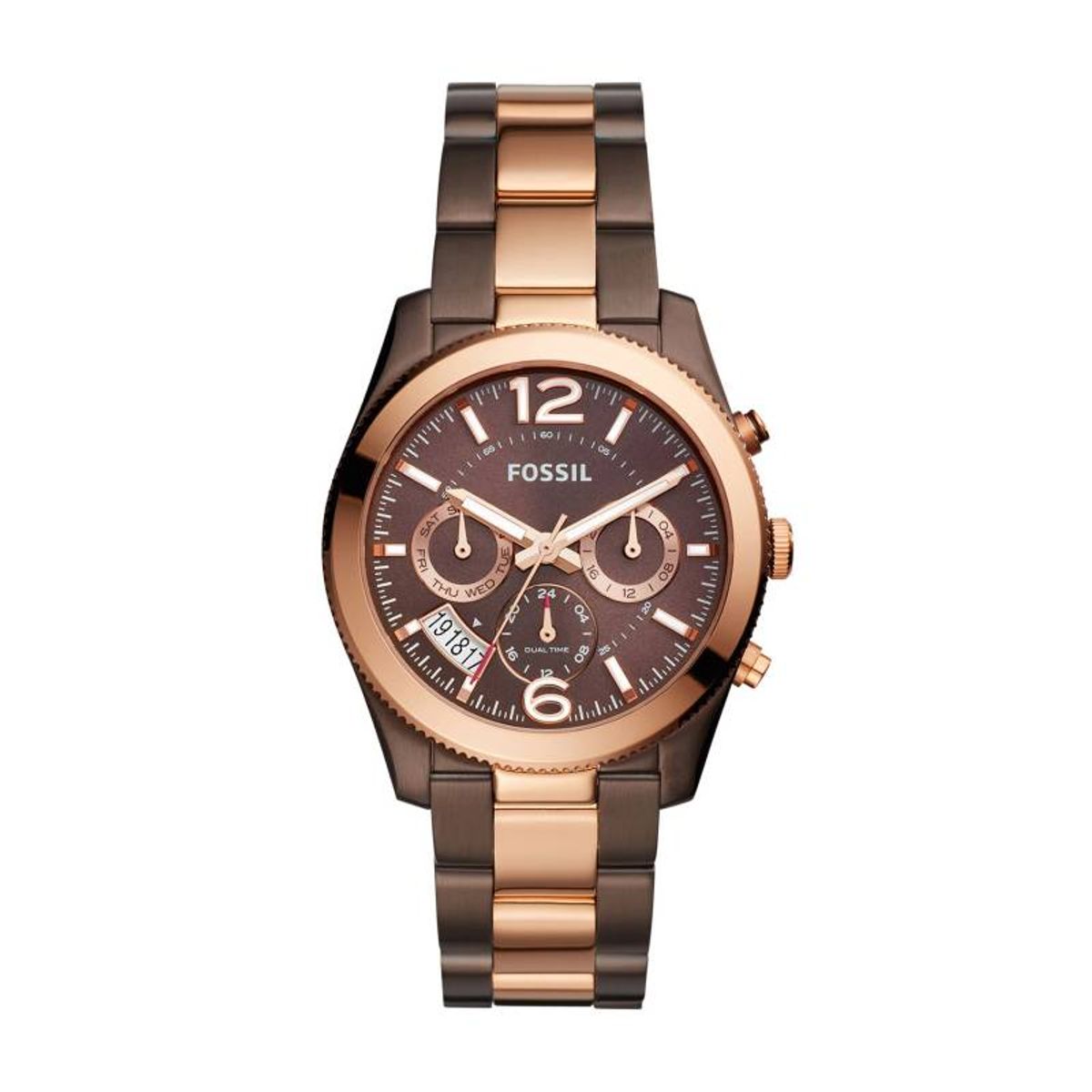 FOSSIL - Reloj Fossil Boyfriend ES4284 Marrón De Acero inoxidable Para Mujer.