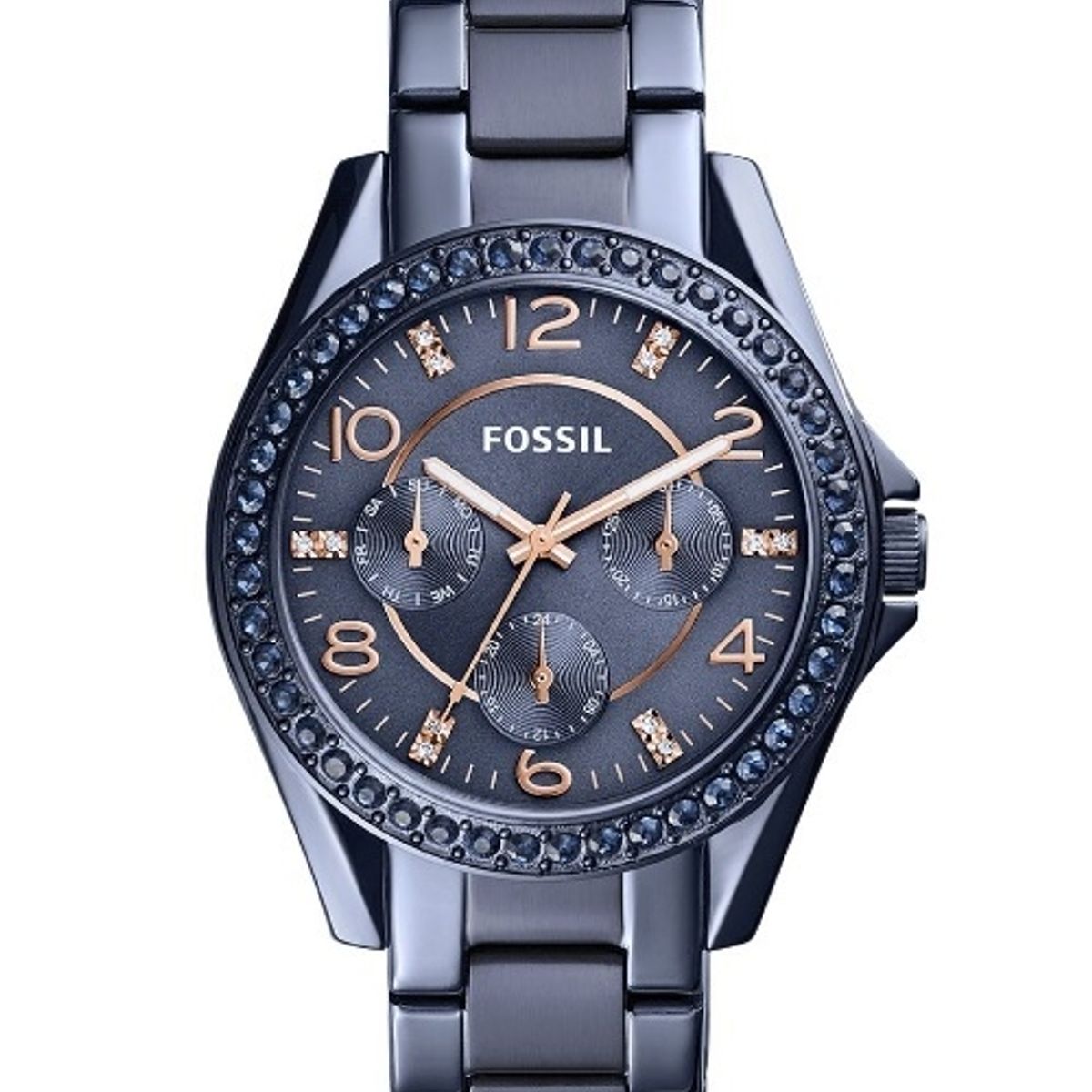FOSSIL - Reloj Fossil Riley ES4294 Azul De Acero inoxidable Para Mujer.