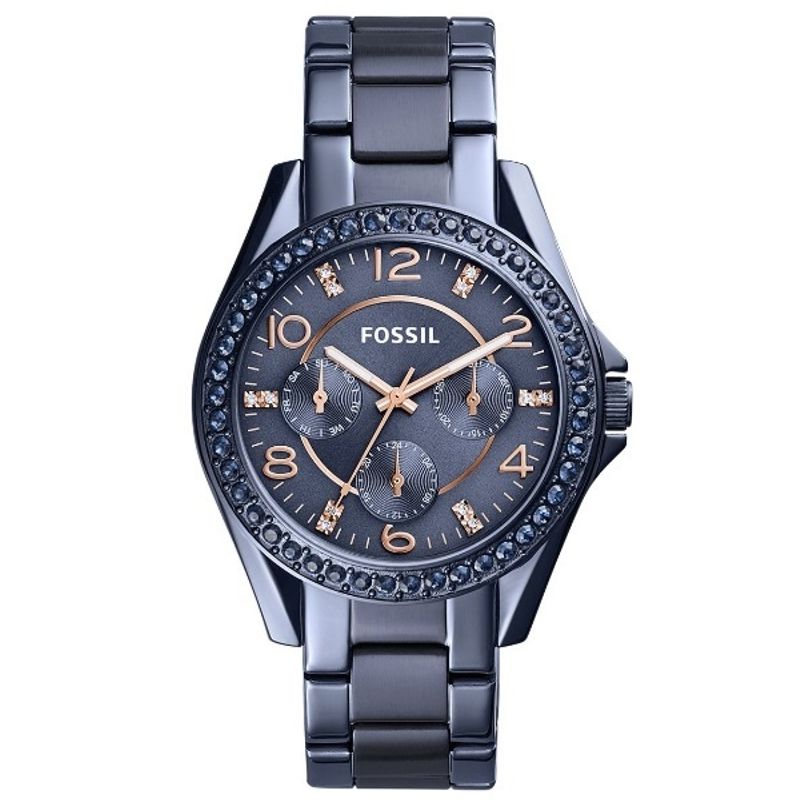 FOSSIL - Reloj Fossil Riley ES4294 Azul De Acero inoxidable Para Mujer.