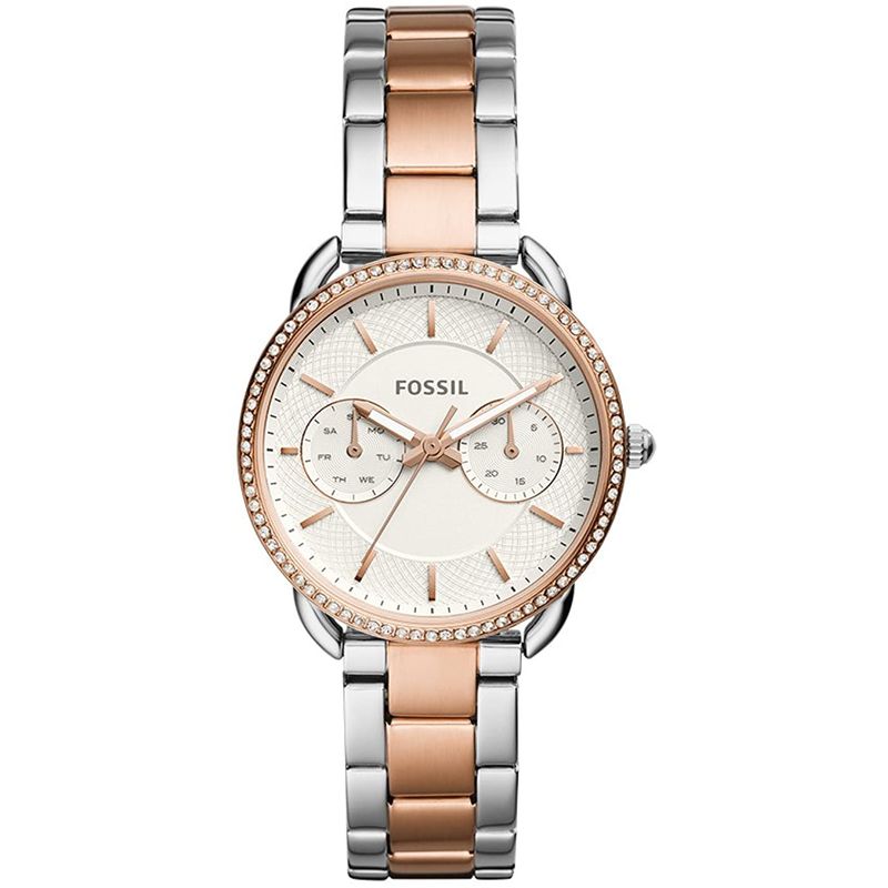 FOSSIL - Reloj Fossil Tailor ES4396 Plateado Rose Gold De Acero inox. P Mujer.