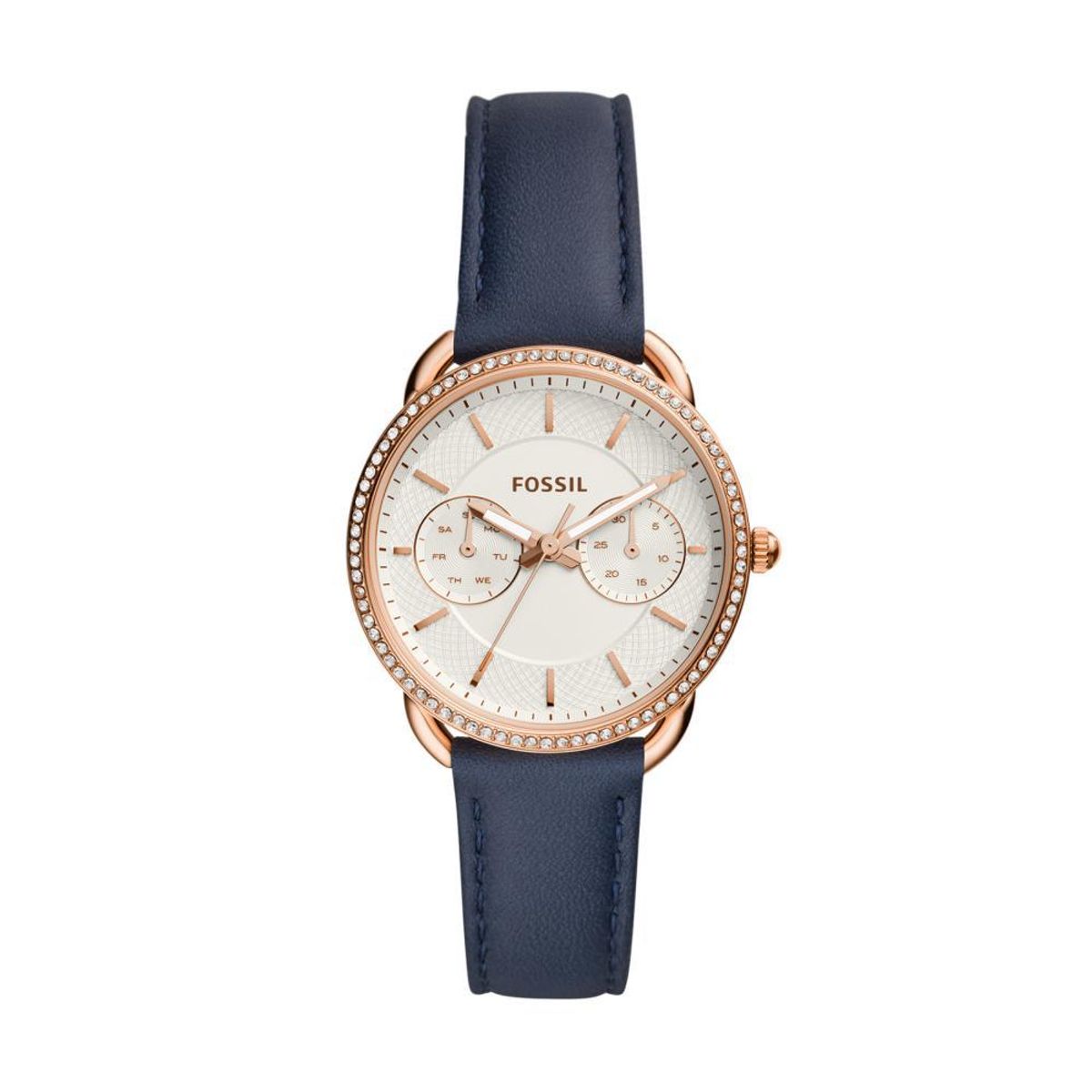 FOSSIL - Reloj Fossil Tailor ES4394 Azul De Cuero Piel Para Mujer.