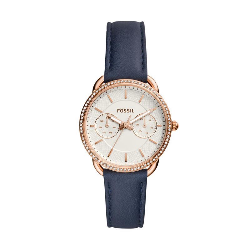 FOSSIL - Reloj Fossil Tailor ES4394 Azul De Cuero Piel Para Mujer