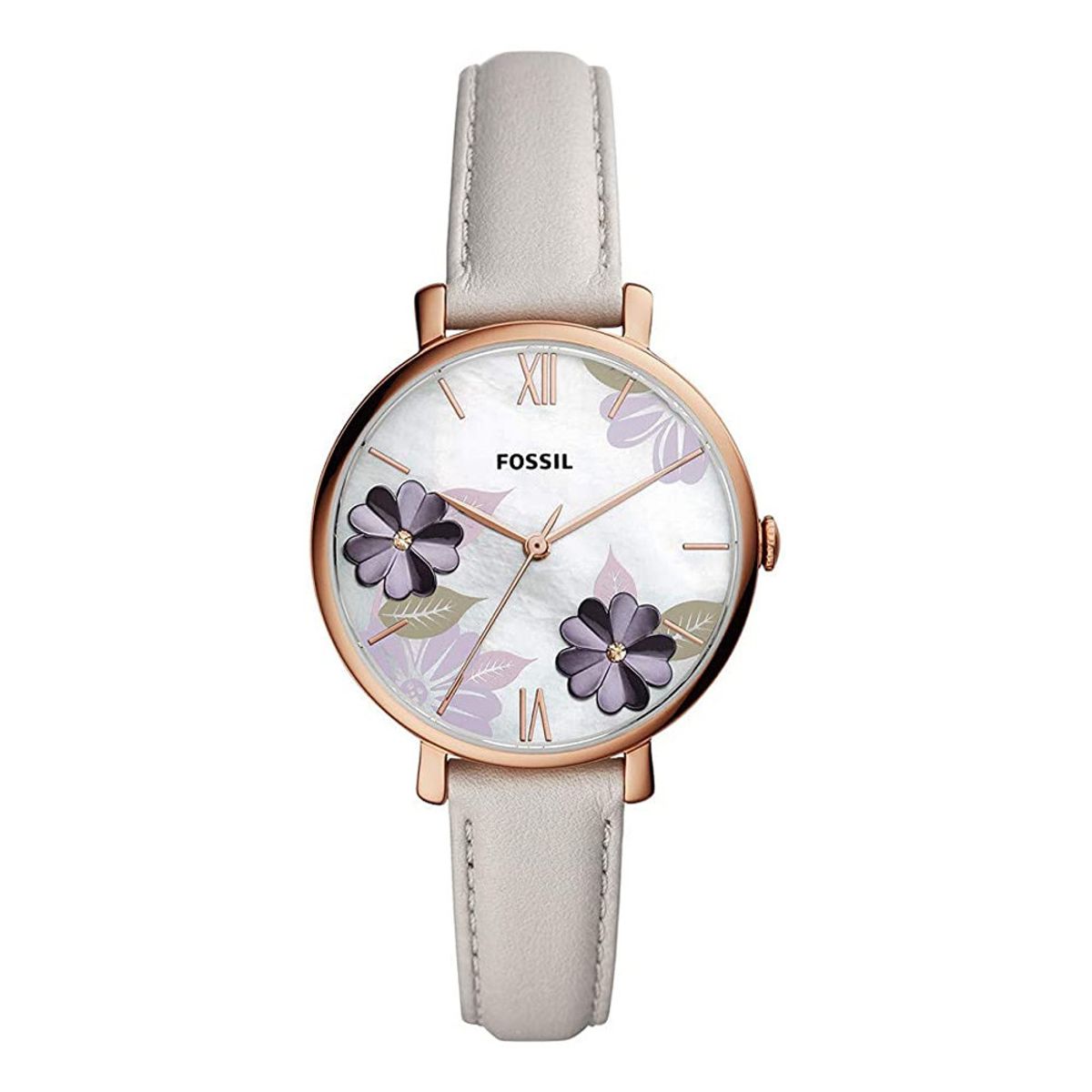 FOSSIL - Reloj Fossil Jacqueline ES4672 Blanco De Cuero Piel Para Mujer.