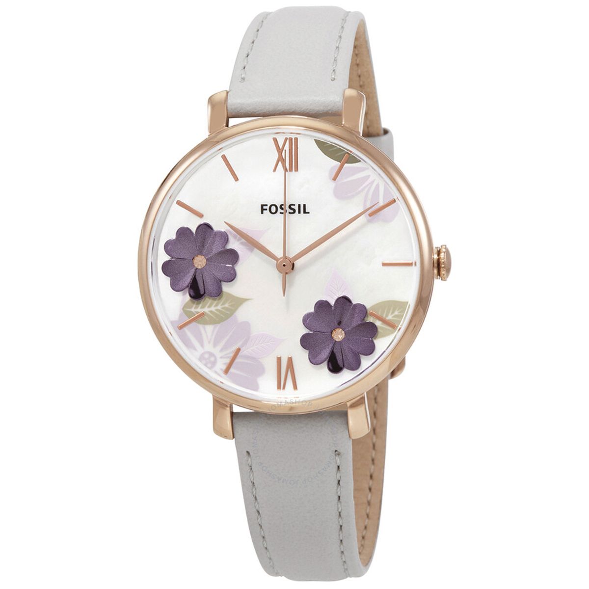 FOSSIL - Reloj Fossil Jacqueline ES4672 Blanco De Cuero Piel Para Mujer.