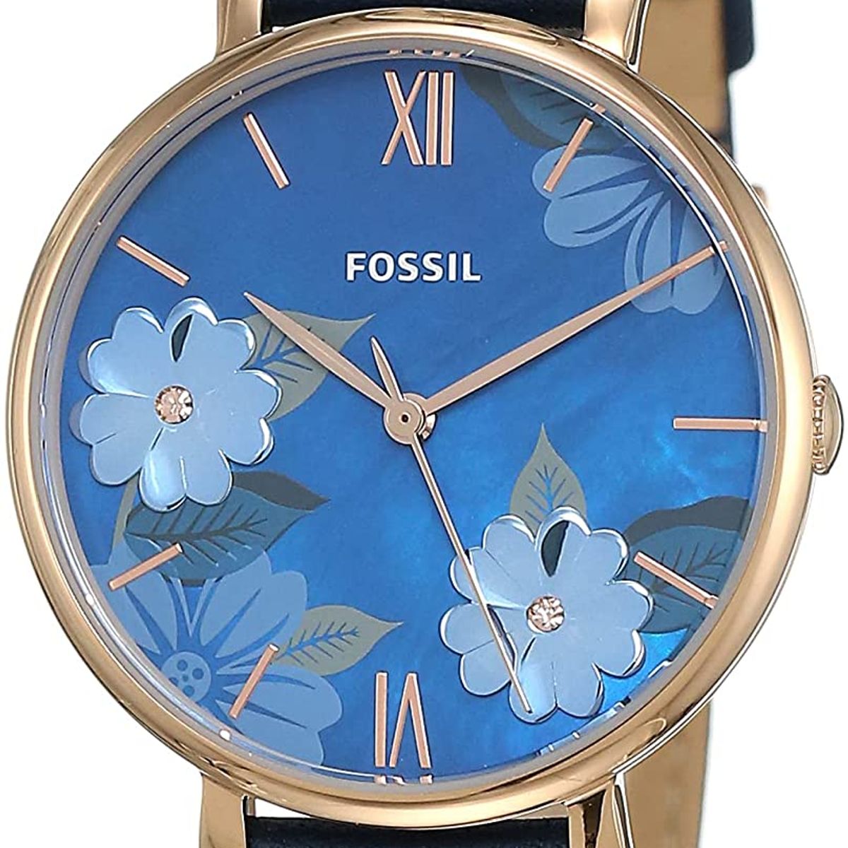 FOSSIL - Reloj Fossil Jacqueline ES4673 Azul De Cuero Piel Para Mujer.