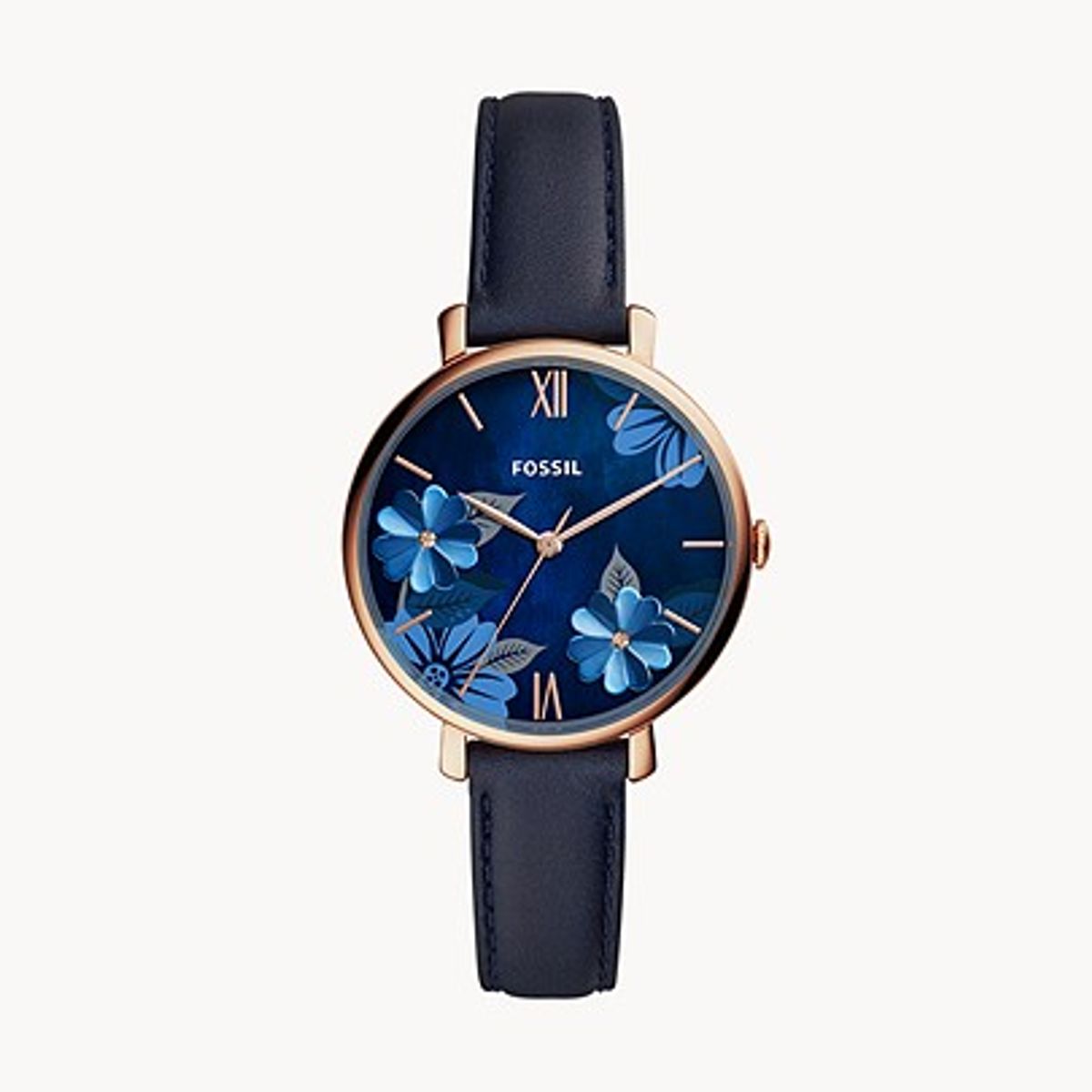 FOSSIL - Reloj Fossil Jacqueline ES4673 Azul De Cuero Piel Para Mujer.