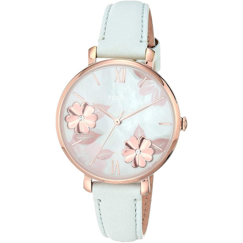 FOSSIL - Reloj Fossil Jacqueline ES4813 Verde De Cuero Piel Para Mujer.