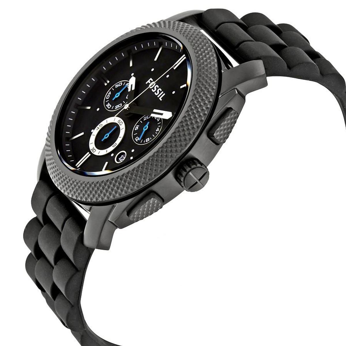 FOSSIL - Reloj Fossil Modern Machine FS4487 Negro De Silicona Para Hombre.