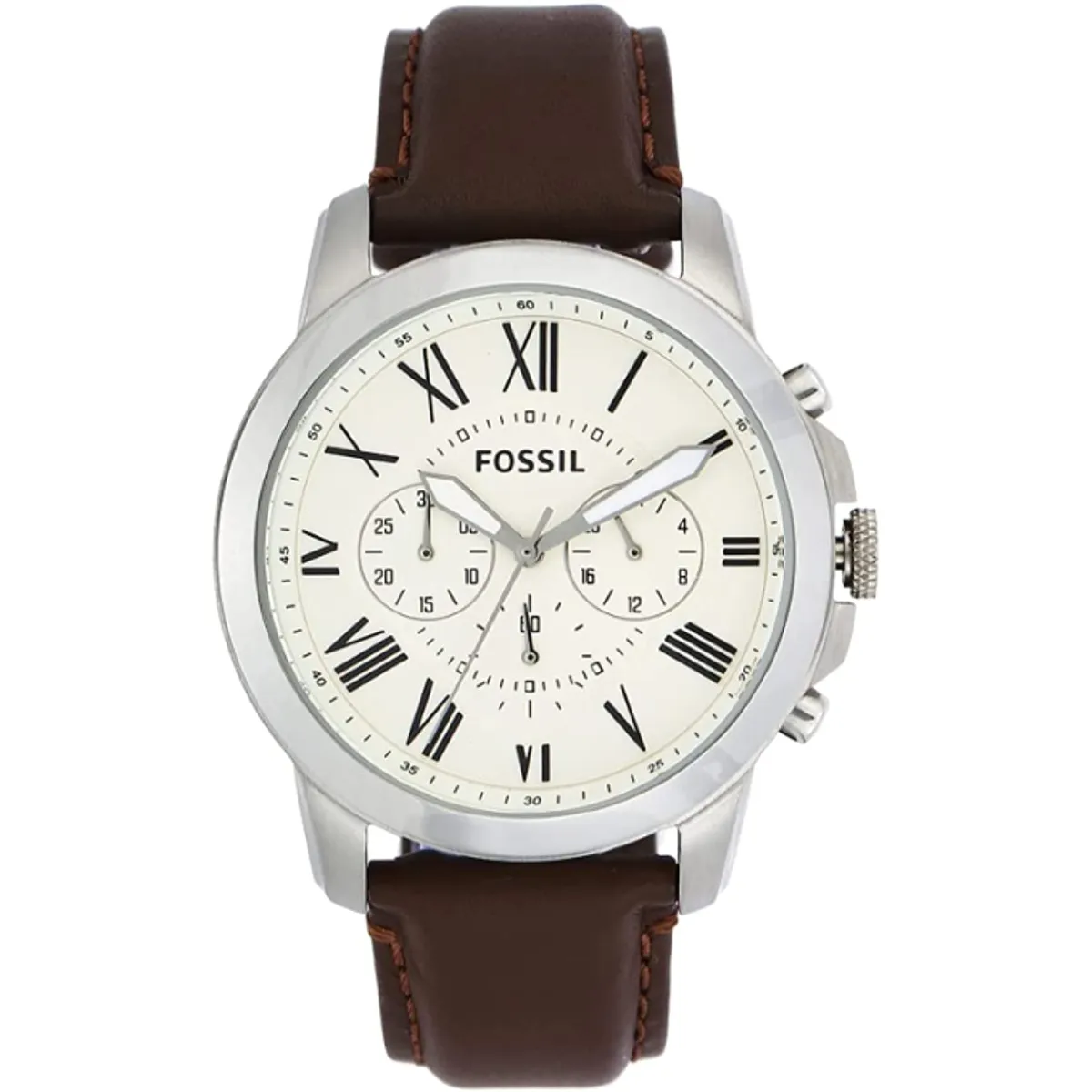 FOSSIL - Reloj Fossil Grant FS4735 Marrón De Cuero Piel Para Hombre.