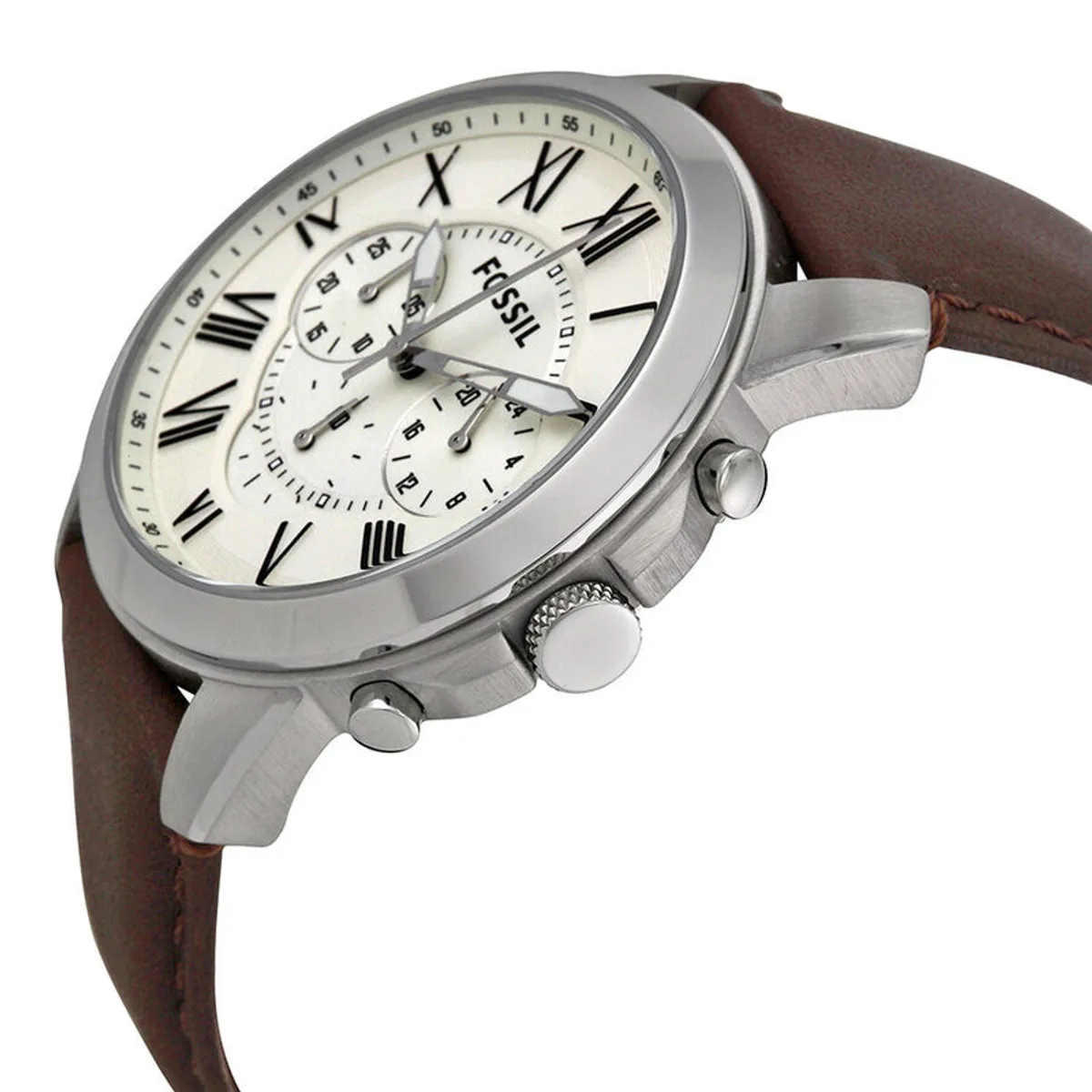 FOSSIL - Reloj Fossil Grant FS4735 Marrón De Cuero Piel Para Hombre.