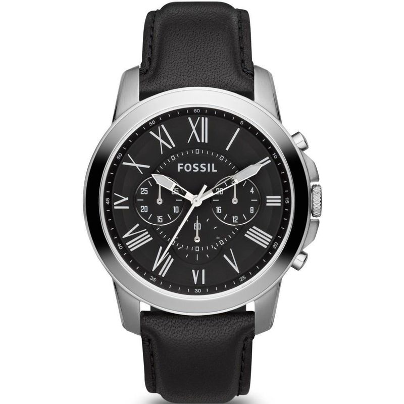 FOSSIL - Reloj Fossil Grant FS4812 Negro De Cuero Piel Para Hombre.