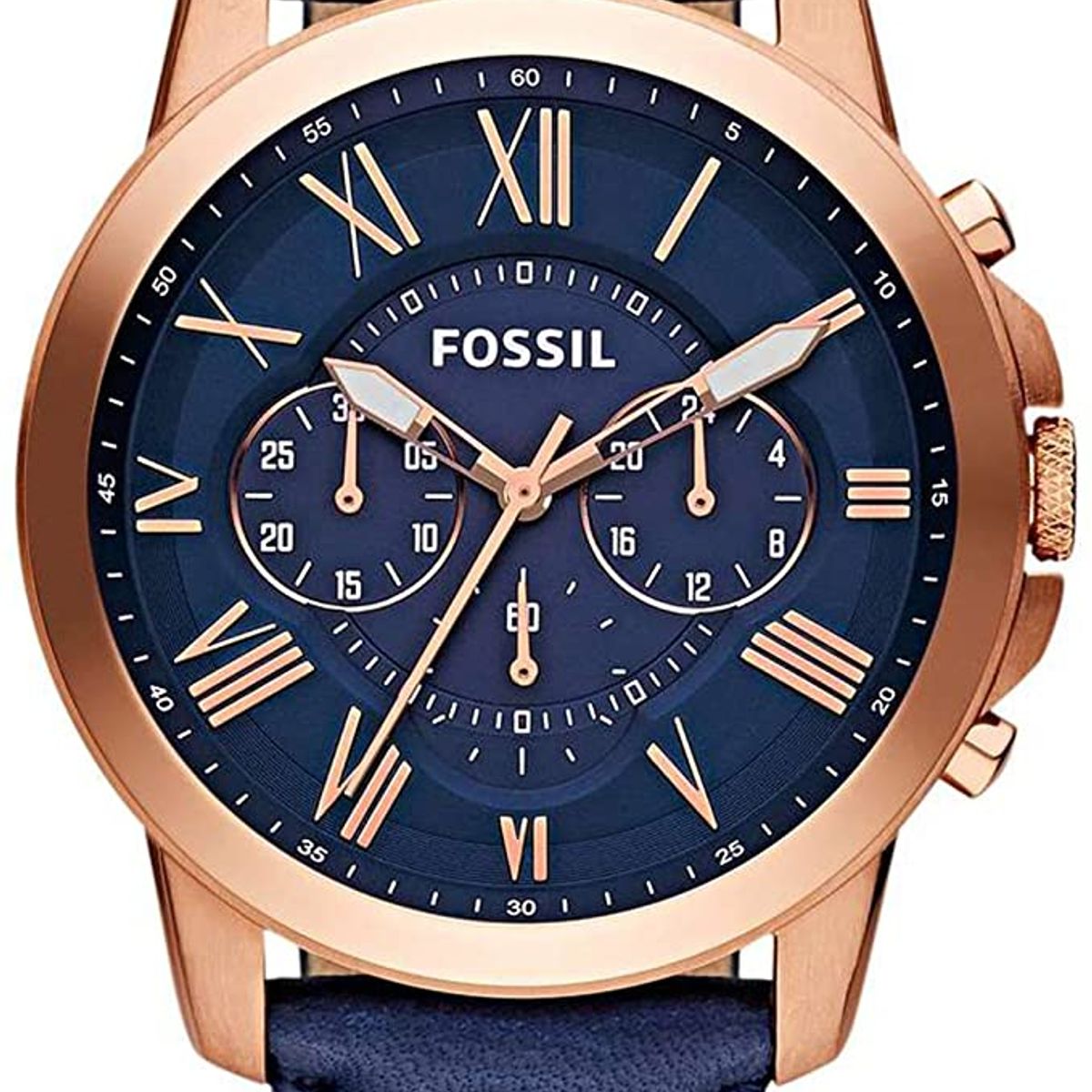 FOSSIL - Reloj Fossil Grant FS4835 Azul De Cuero Piel Para Hombre.