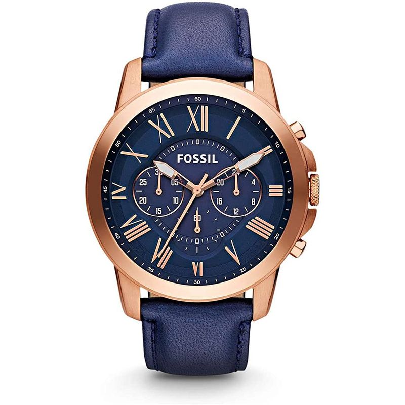 FOSSIL - Reloj Fossil Grant FS4835 Azul De Cuero Piel Para Hombre.