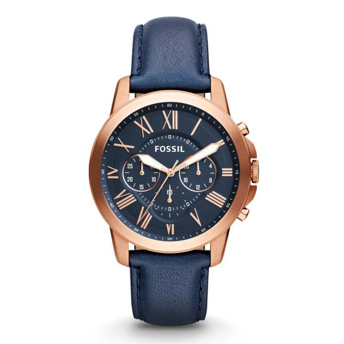 FOSSIL - Reloj Fossil Grant FS4835 Azul De Cuero Piel Para Hombre.