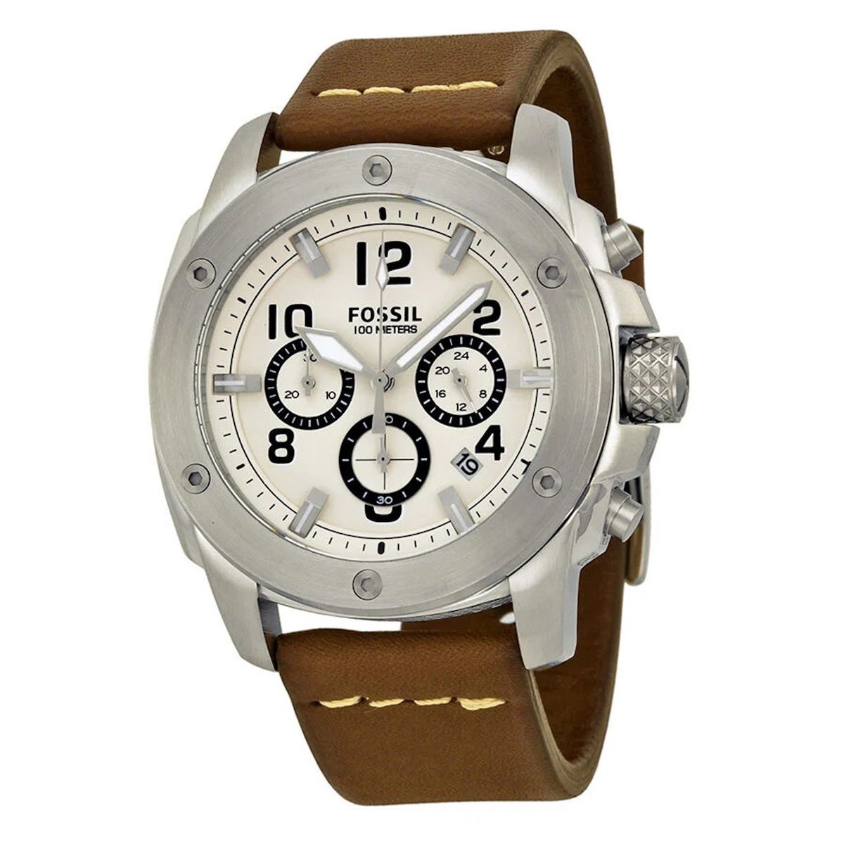 FOSSIL - Reloj Fossil Modern Machine FS4929 Marrón De Cuero Piel Para Hombre