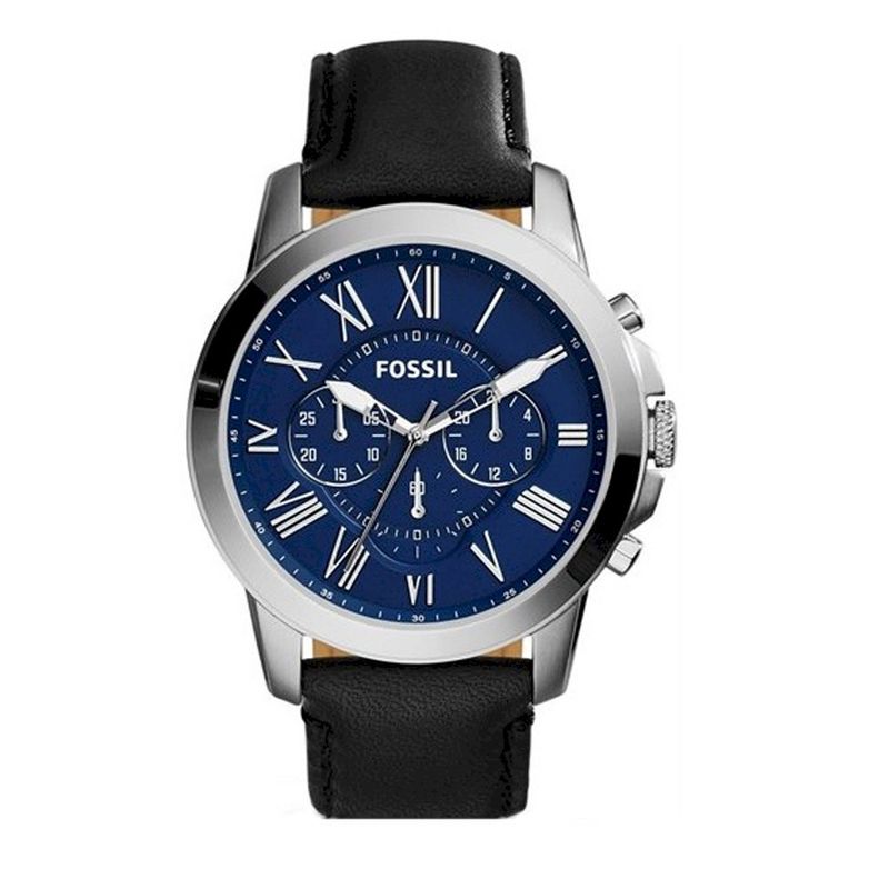 FOSSIL - Reloj Fossil Grant FS4990 Negro De Cuero Piel Para Hombre