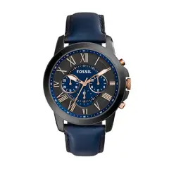 FOSSIL - Reloj Grant FS5061 Azul De Cuero Piel Para Hombre